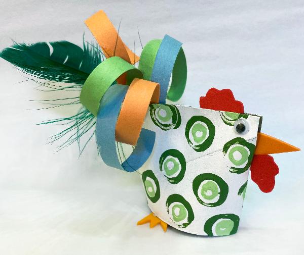 Past Projects - Fancy Cardboard Chicken